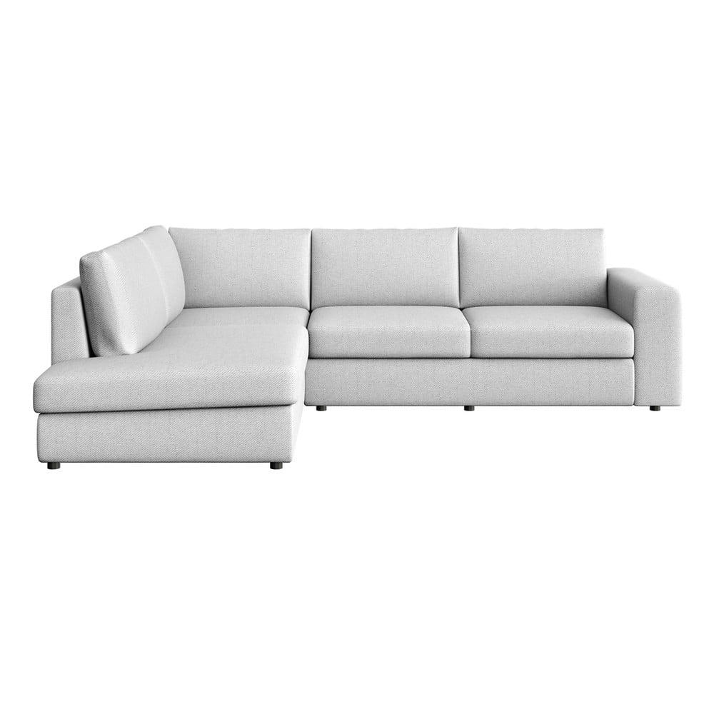 Világosszürke sarokkanapé (bal oldali-L alakú) Baga – Rodier