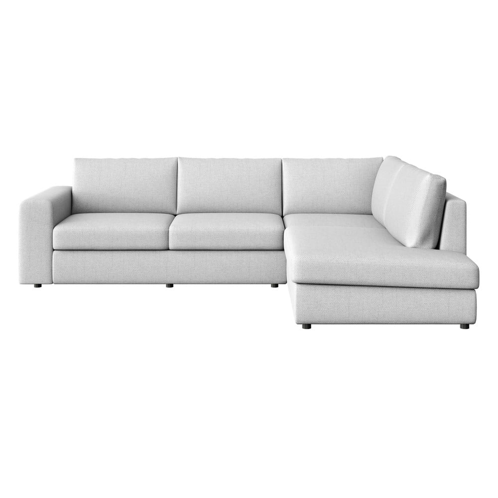 Világosszürke sarokkanapé (jobb oldali-L alakú) Baga – Rodier