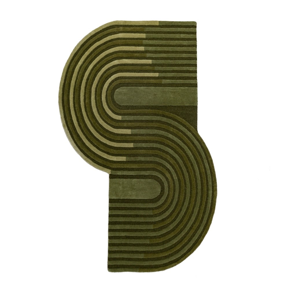 Zöld kézi szövésű gyapjú szőnyeg 150x240 cm Conway Retro – Flair Rugs