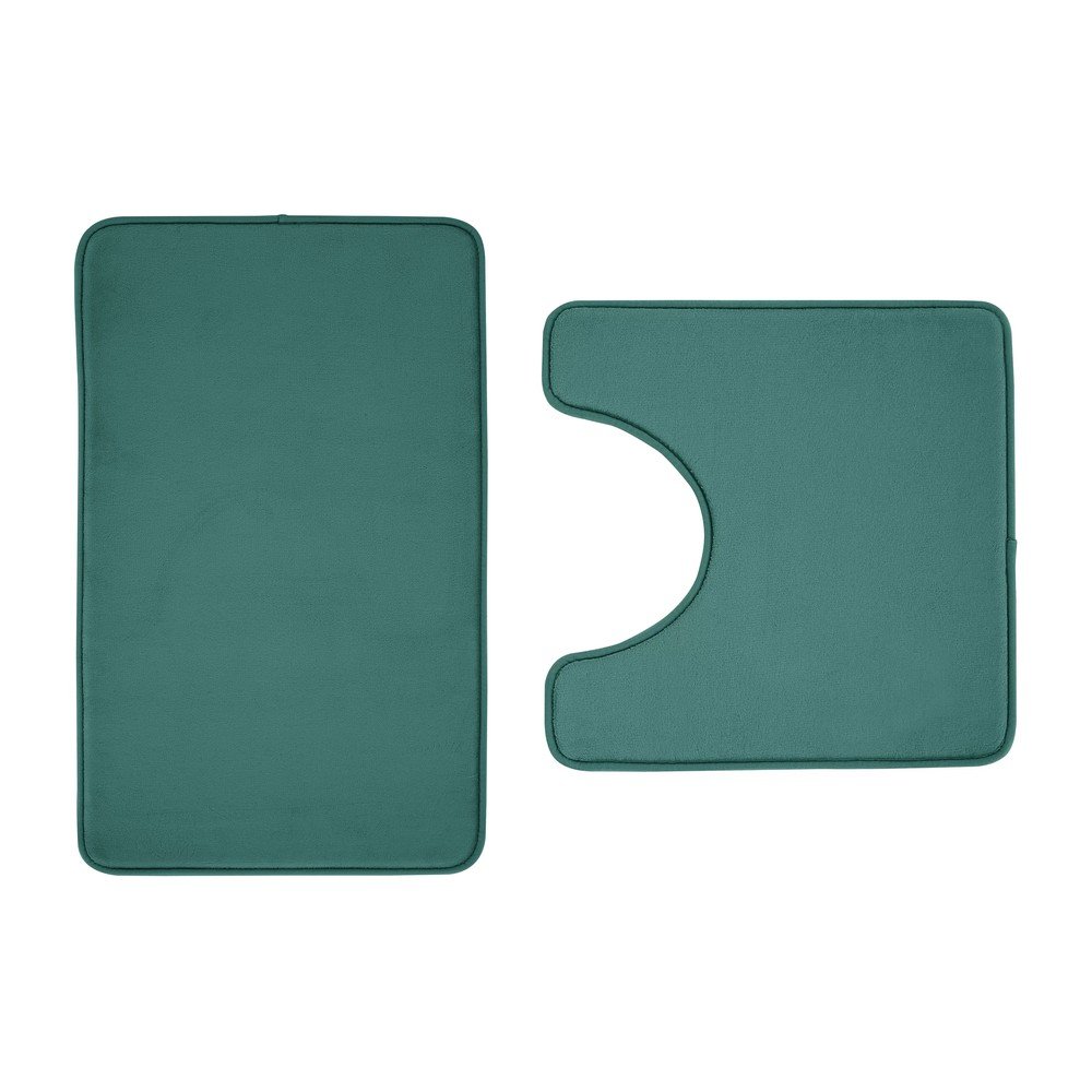 Zöld memóriahab fürdőszobai kilépő szett WC-hez