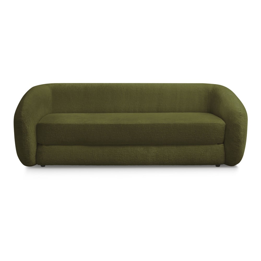 Zöld zsenília kinyitható kanapé 228 cm Neyo – Bobochic Paris