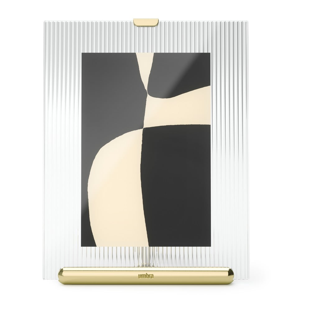 Aranyszínű üveg álló képkeret 16x20 cm Flute – Umbra