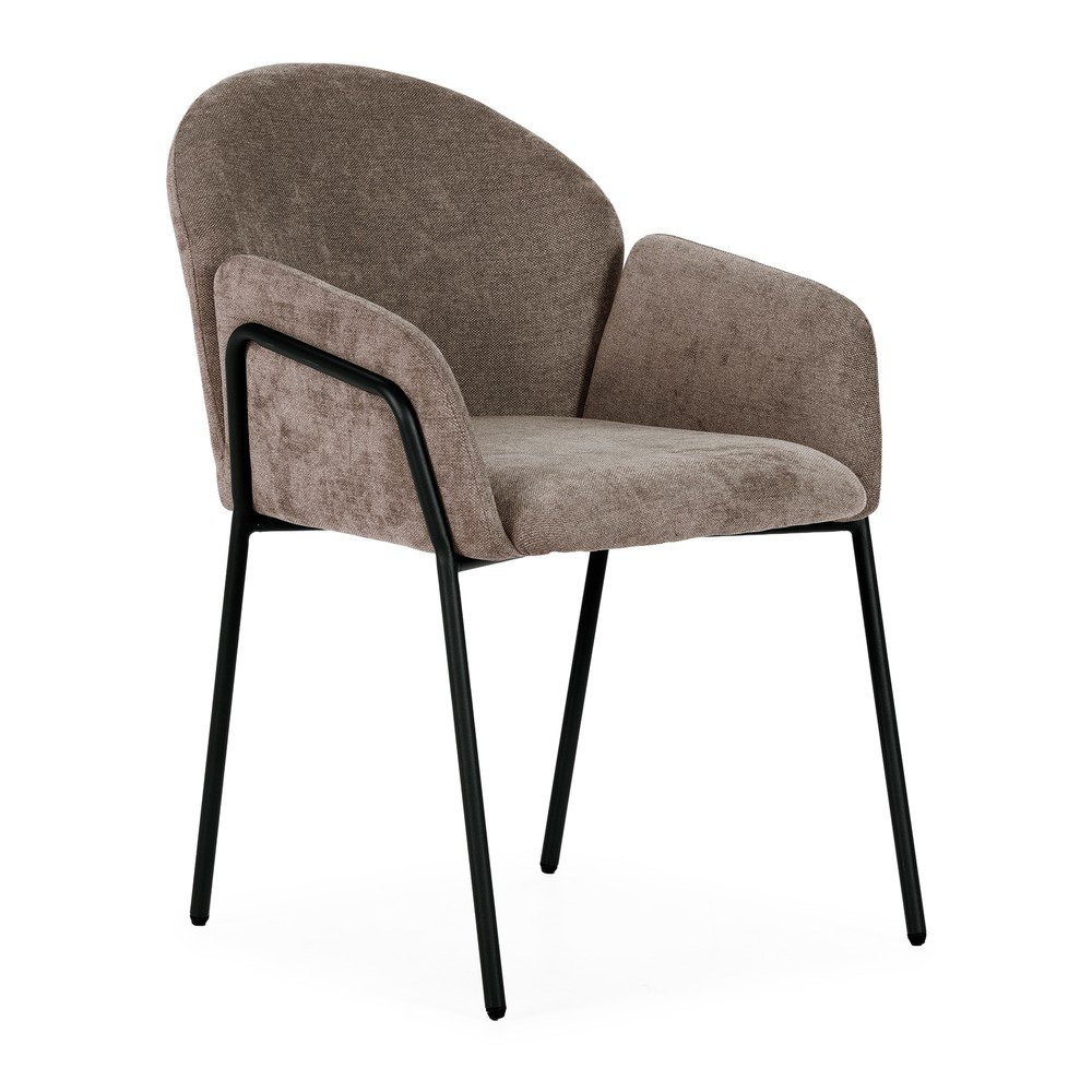 Barackszínű kárpitozott étkezőfotel szett 2 db-os Aslin – MOME