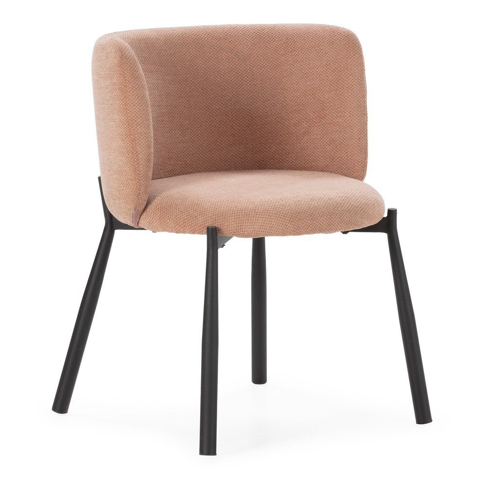 Barackszínű kárpitozott étkezőfotel szett 2 db-os Ginny – MOME