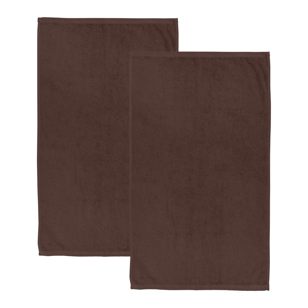 Barna gyorsan száradó frottír pamut fürdőlepedő szett 2 db-os 90x140 cm Quick Dry – Catherine Lansfield