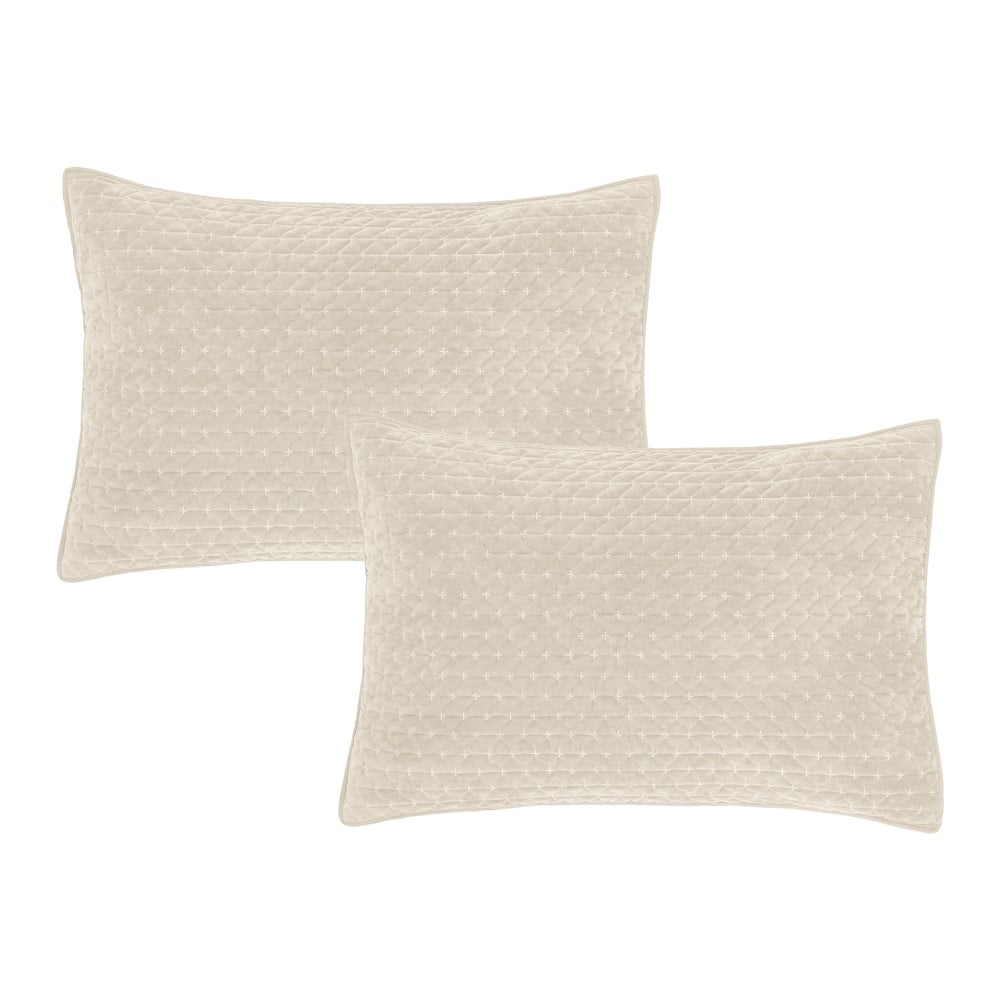 Bársony párnahuzat szett 2 db-os 50x75 cm Attica Velvet Embroidered – Bianca