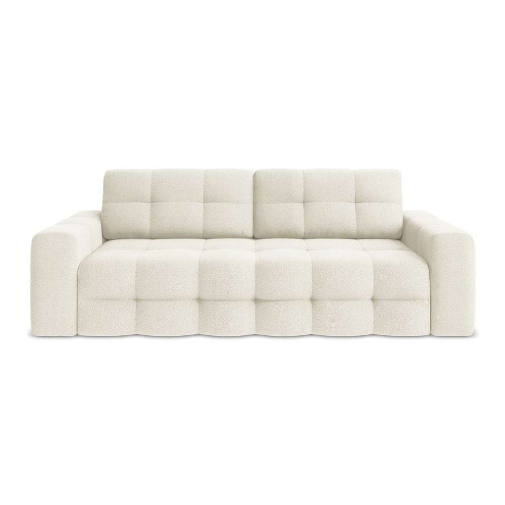 Bézs buklé kinyitható kanapé 255 cm Milu – Makamii