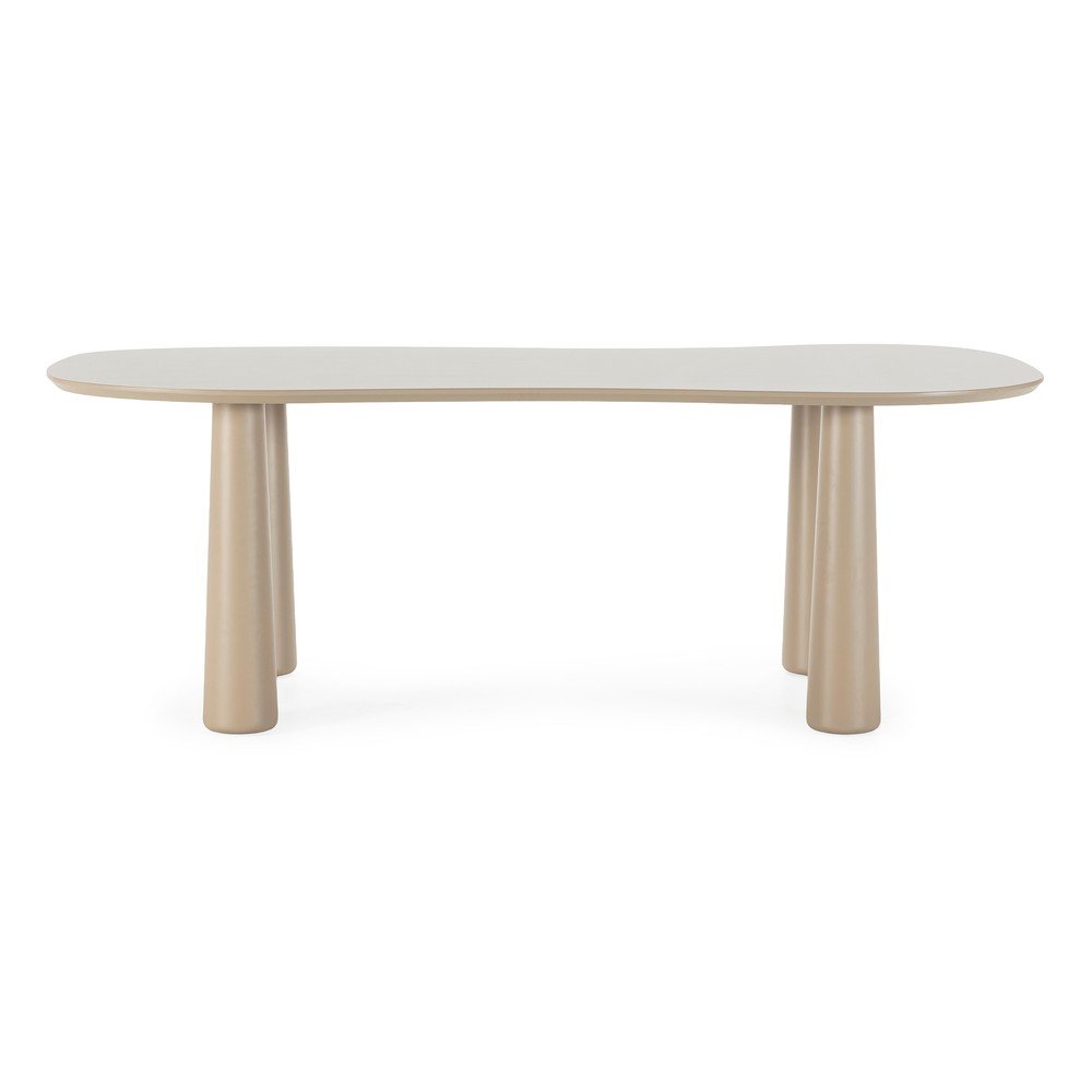 Bézs dohányzóasztal borovi fenyő asztallappal 110x220 cm Nahia – MOME