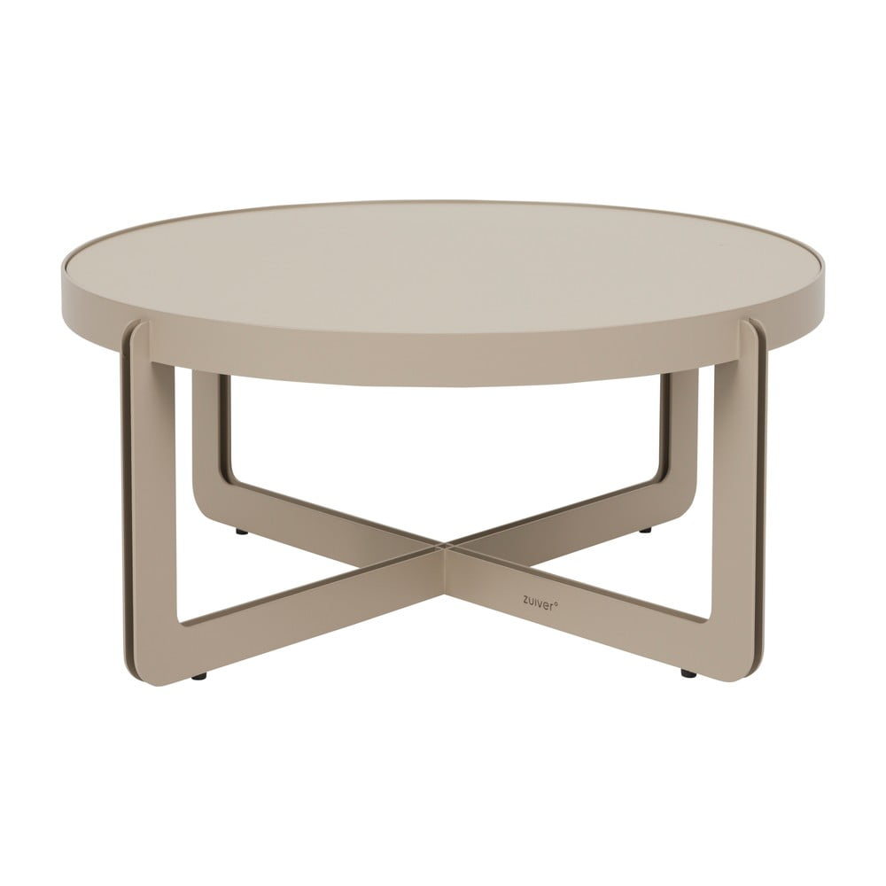 Bézs kerek dohányzóasztal ø 68 cm Centre – Zuiver