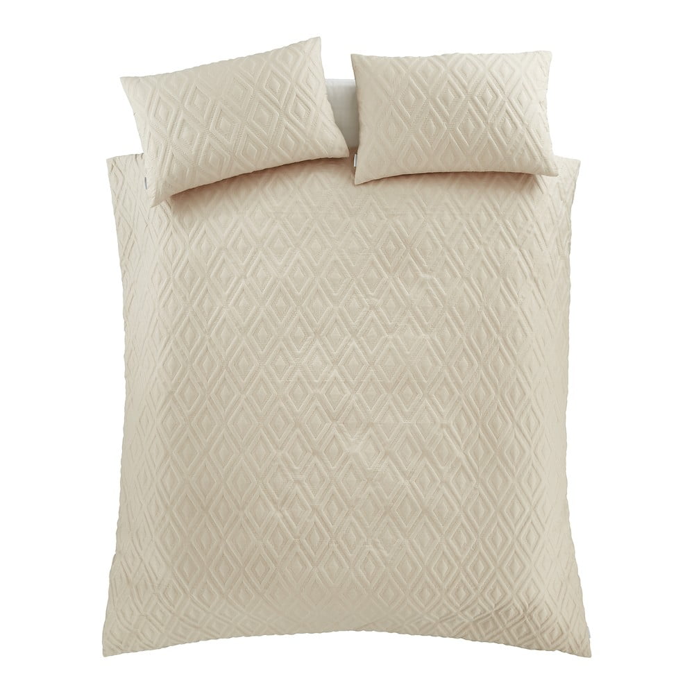 Bézs kétszemélyes-hosszabbított ágyneműhuzat 230x220 cm Jacob Geo – Catherine Lansfield