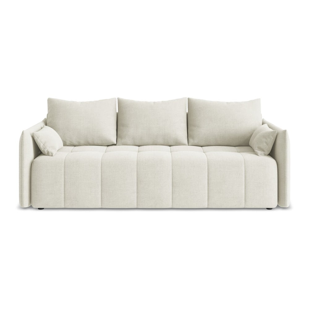 Bézs kinyitható-tárolóhelyes kanapé 225 cm Moku – Makamii