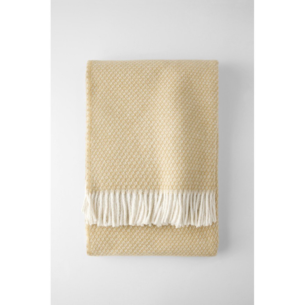 Bézs pamutkeverék takaró 140x180 cm Wabi – Euromant