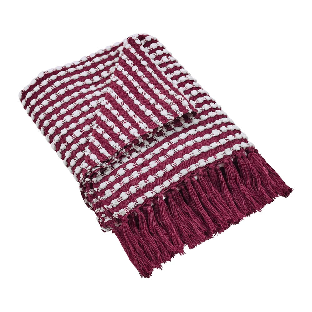 Borvörös takaró 125x150 cm Stab Stitch – Catherine Lansfield