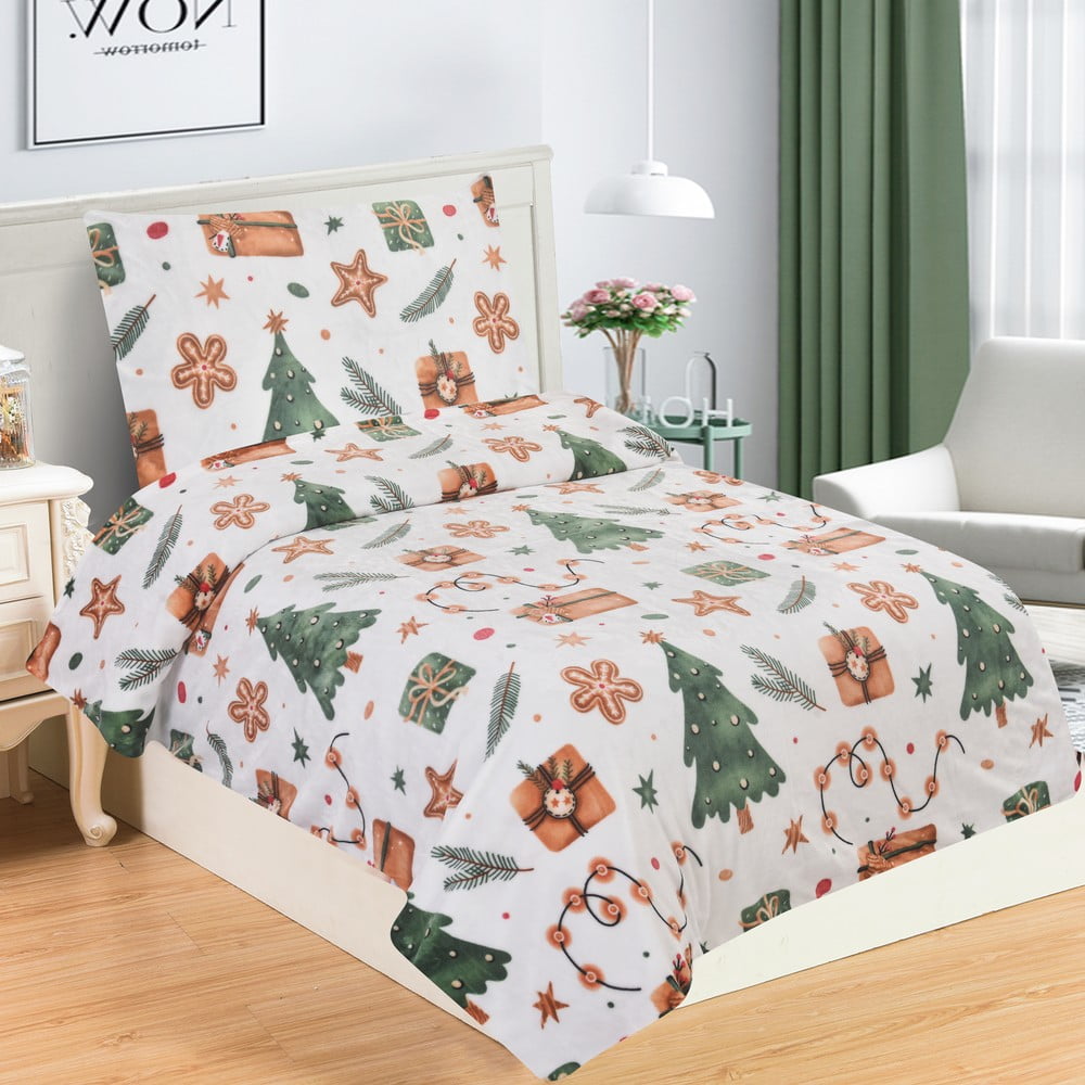 Egyszemélyes mikroplüss ágyneműhuzat 140x200 cm Wood – My House