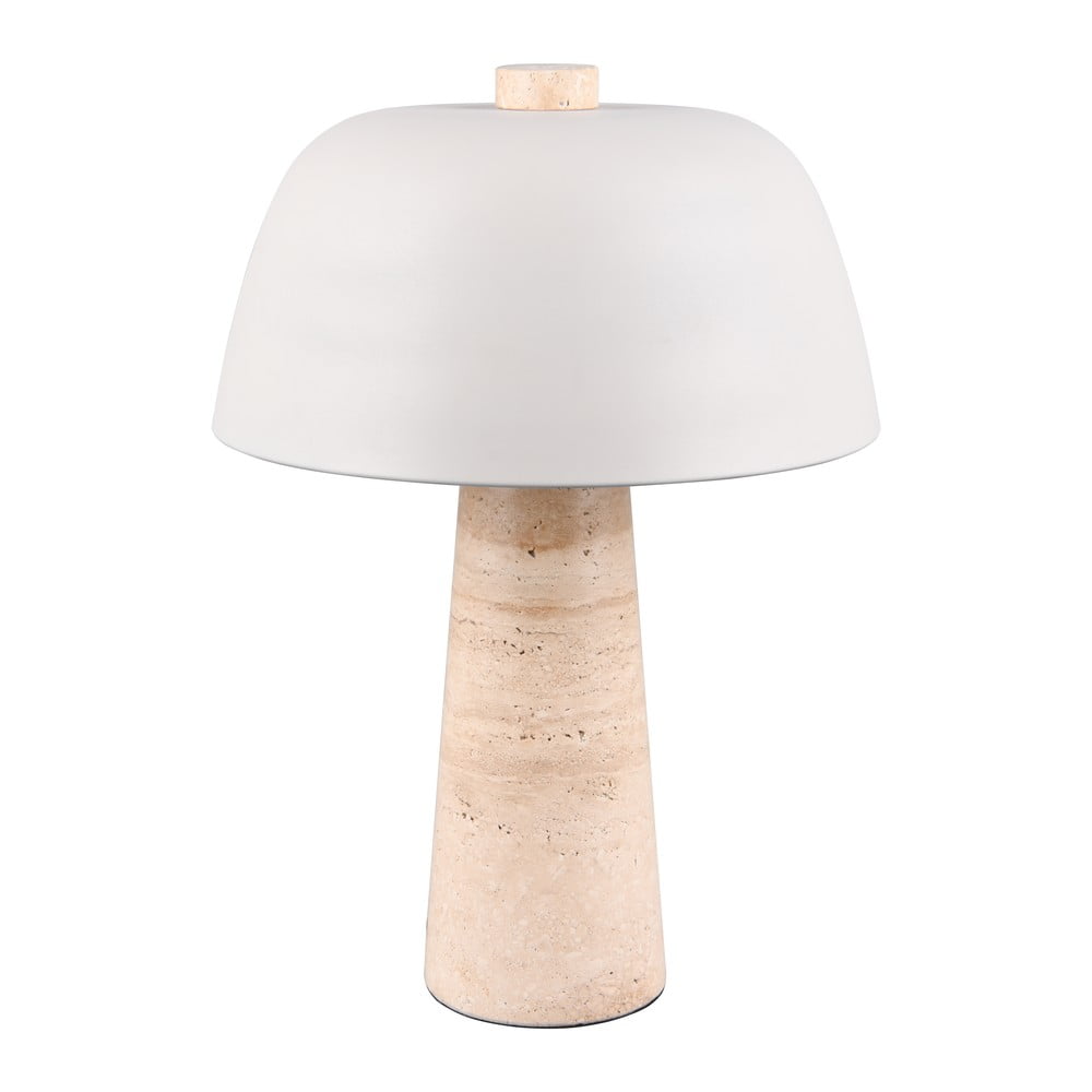 Fehér-bézs asztali lámpa fém búrával (magasság 41 cm) Timba – Trio Select