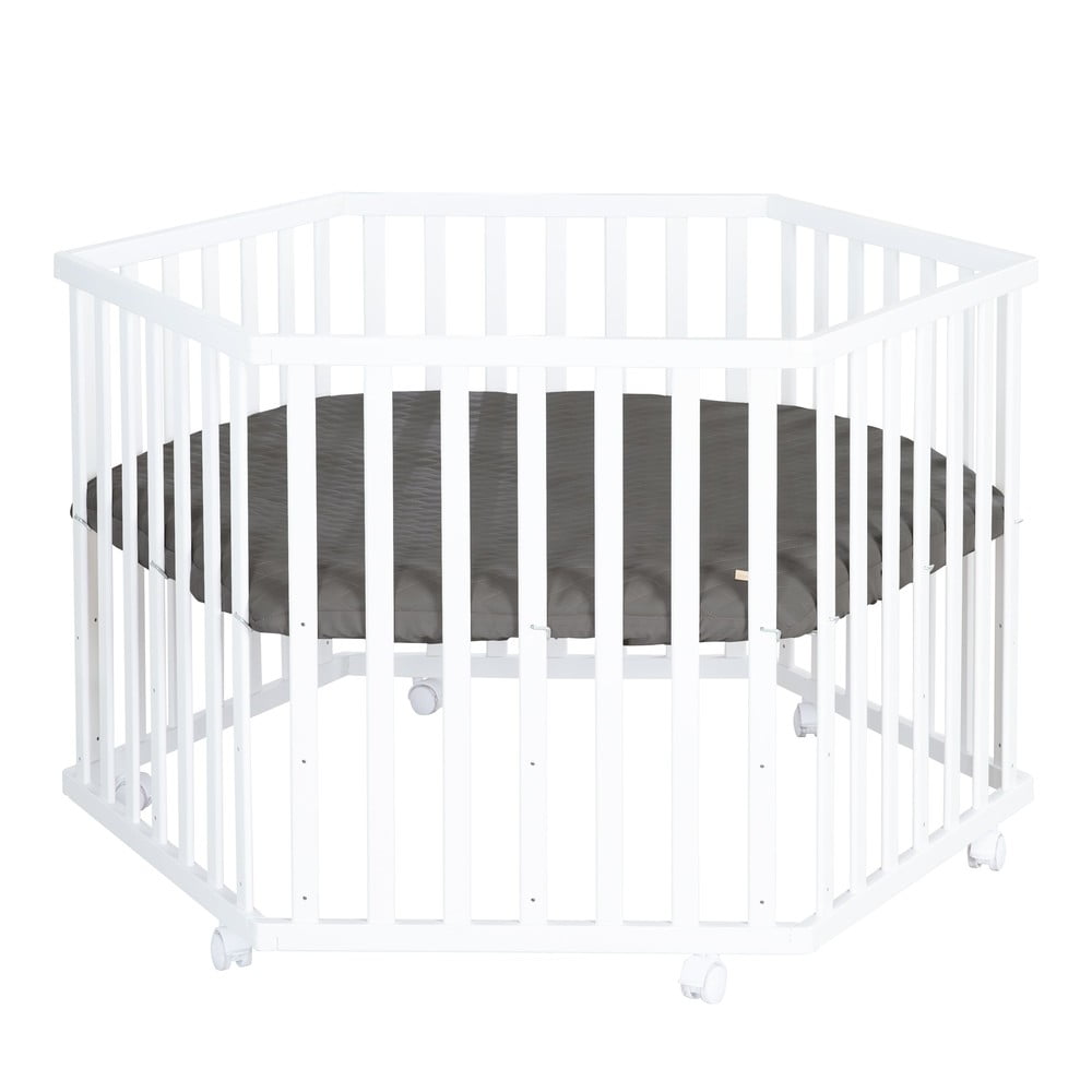 Fehér gurulós járóka állítható magassággal – Roba