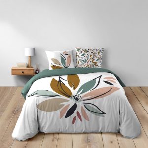 Fehér kétszemélyes-hosszabbított pamut ágyneműhuzat 240x220 cm Octavia – douceur d'intérieur