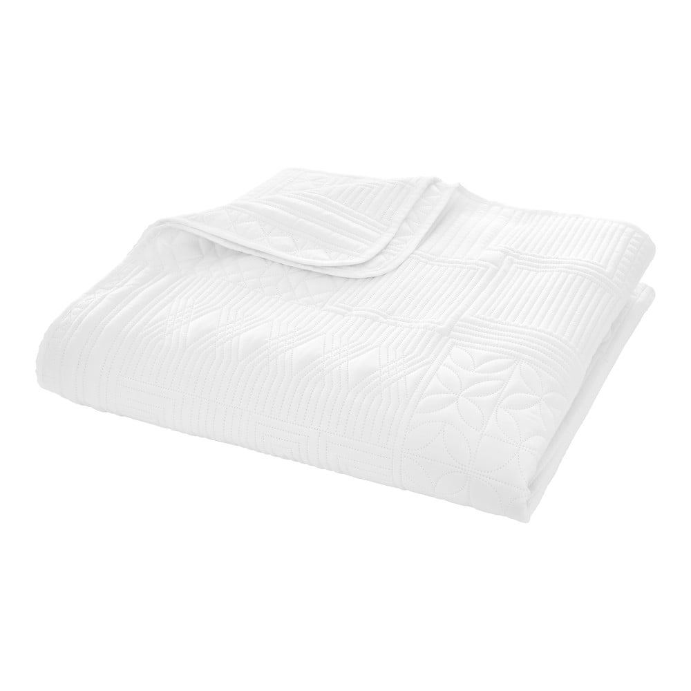 Fehér steppelt ágytakaró 220x230 cm Folkstone Geo – Catherine Lansfield