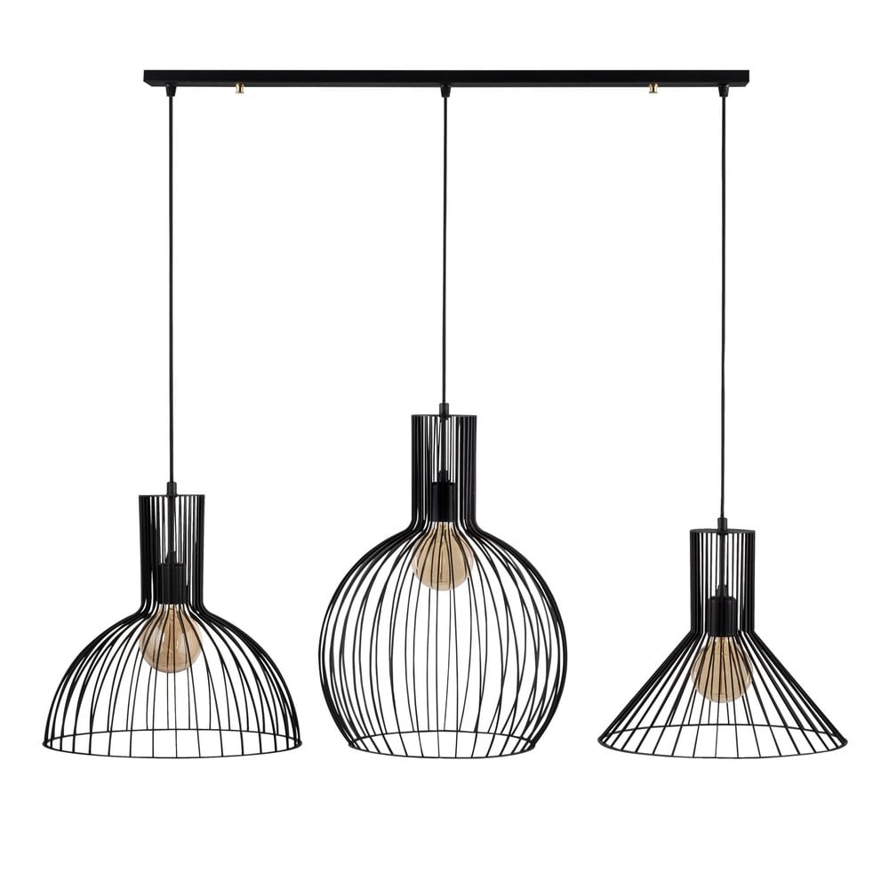 Fekete függőlámpa fém búrával Fellini – Opviq lights