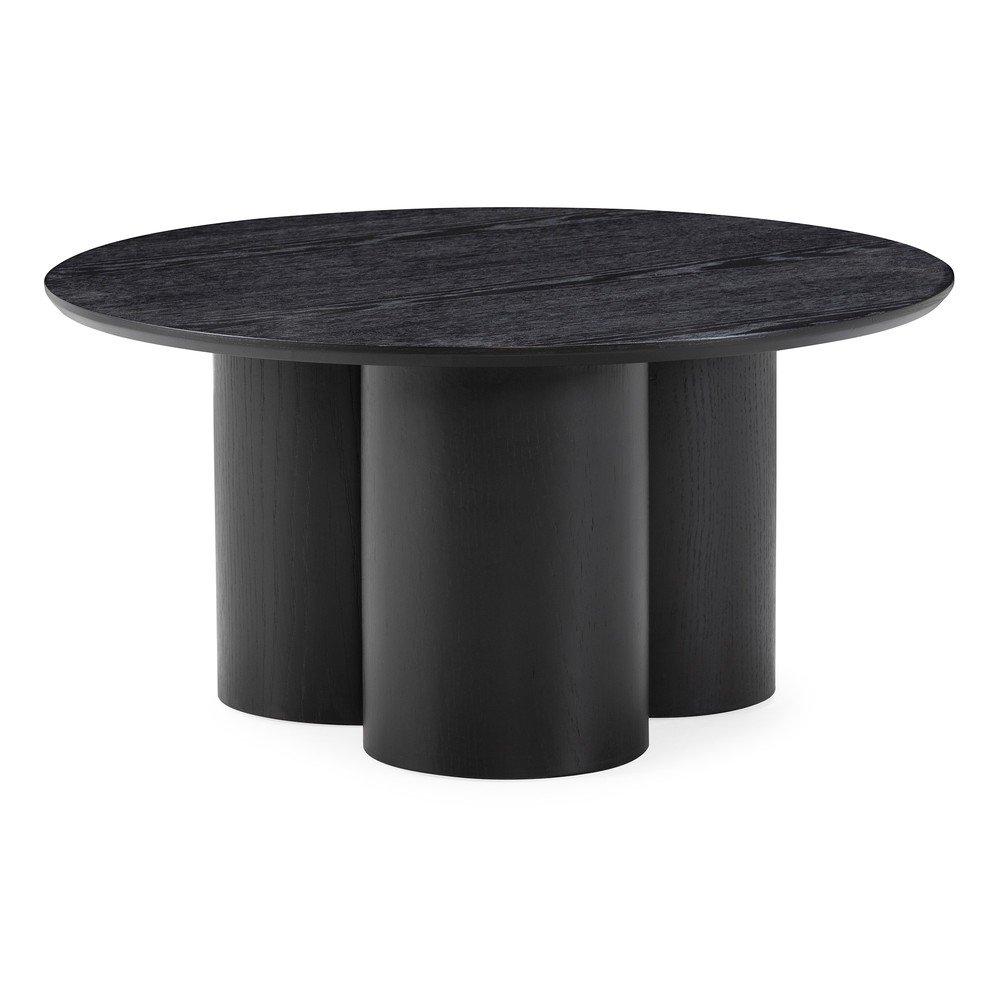 Fekete kerek dohányzóasztal ø 80 cm Lua – MOME