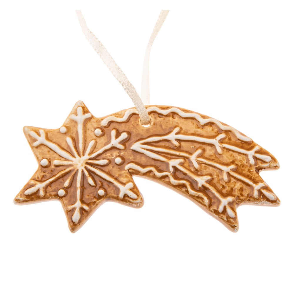 Kerámia karácsonyfadísz 9 cm Gingerbread Comet – Dakls