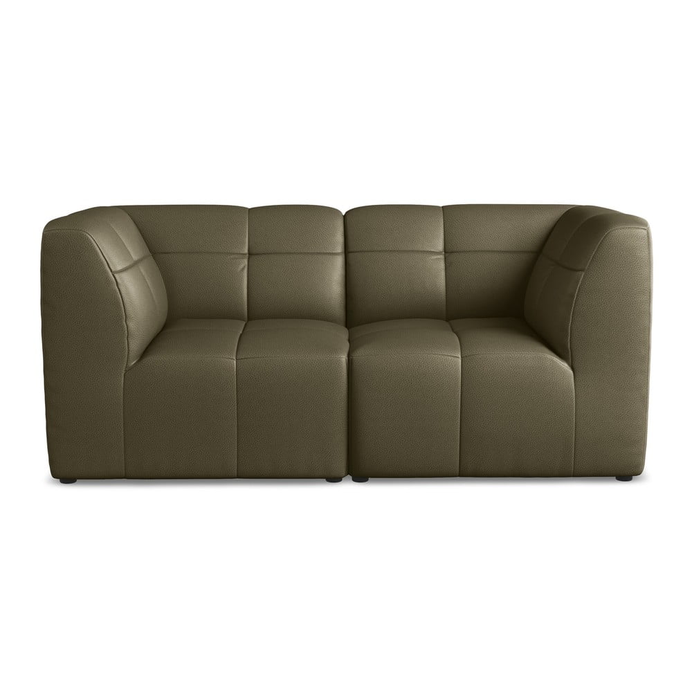 Khaki bőrutánzat kanapé 180 cm Aloha – Makamii