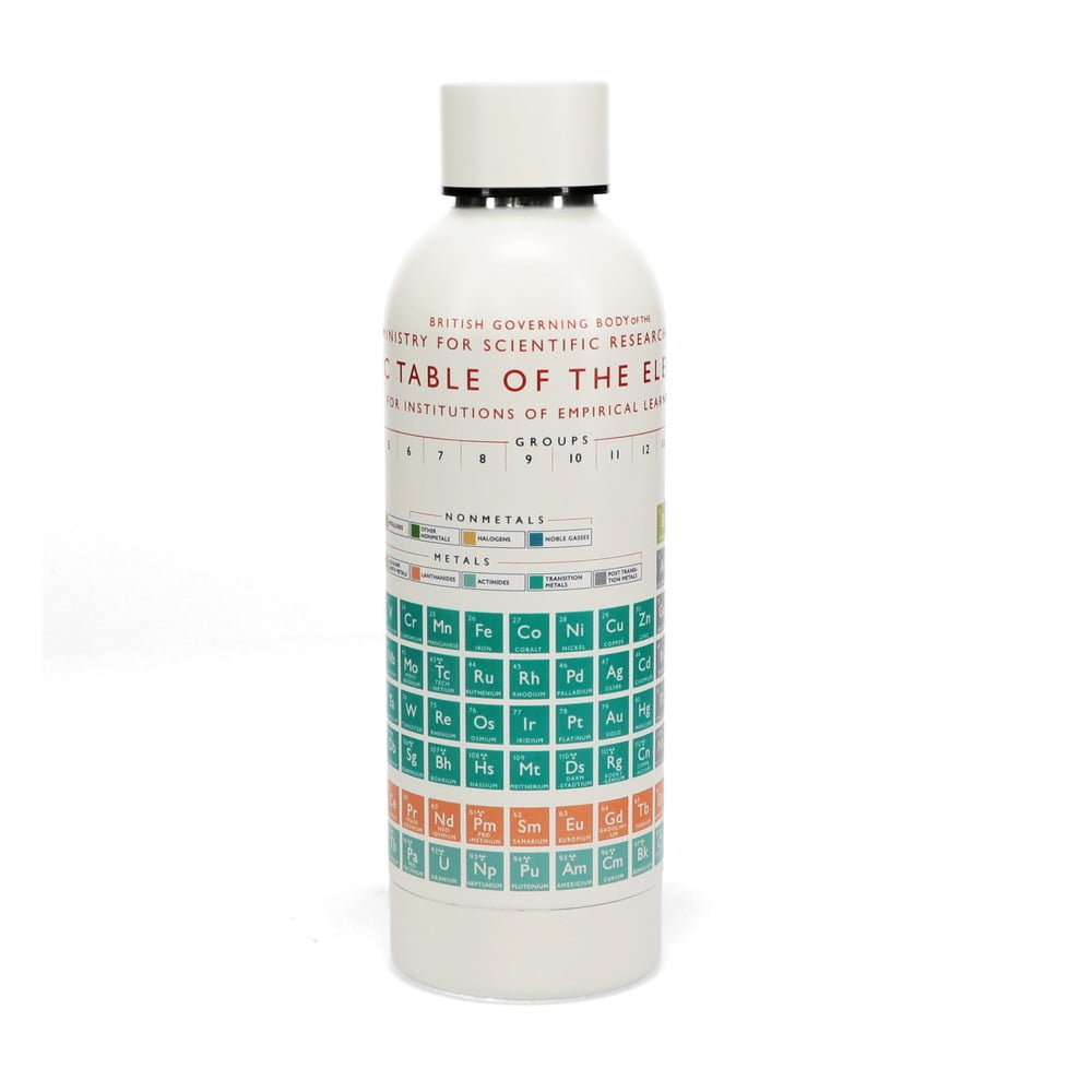 Krémszínű rozsdamentes acél utazó ivópalack 500 ml Periodic Table – Rex London