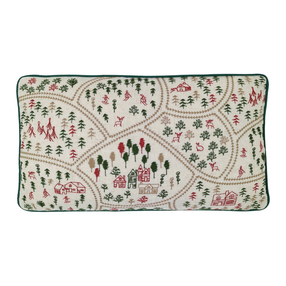 Lenkeverék díszpárna 30x50 cm Ski Village – Catherine Lansfield