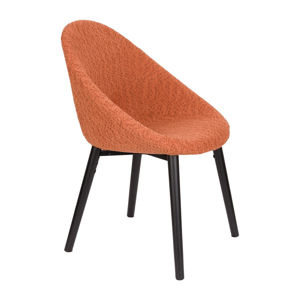 Narancssárga kárpitozott étkezőfotel Fenna – Dutchbone