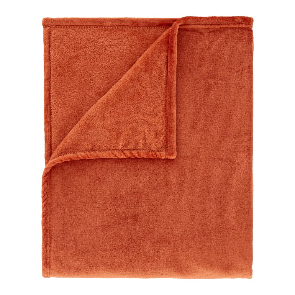 Narancssárga mikroplüss takaró 130x170 cm Raschel Velvet – Catherine Lansfield