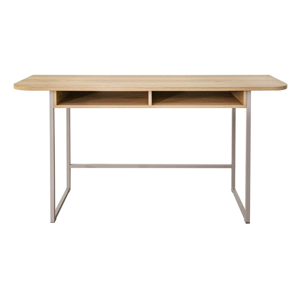 Natúr színű konzolasztal tölgyfa dekorral 40x140 cm Darlington – Actona