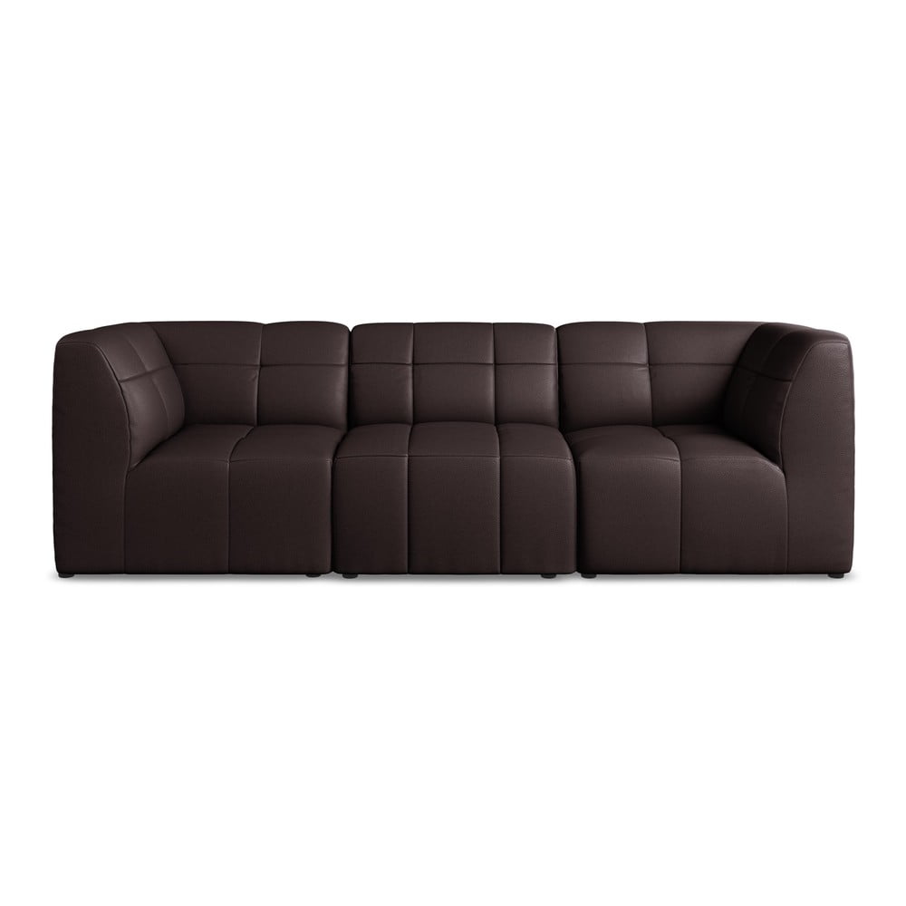 Sötétlila bőrutánzat kanapé 255 cm Aloha – Makamii