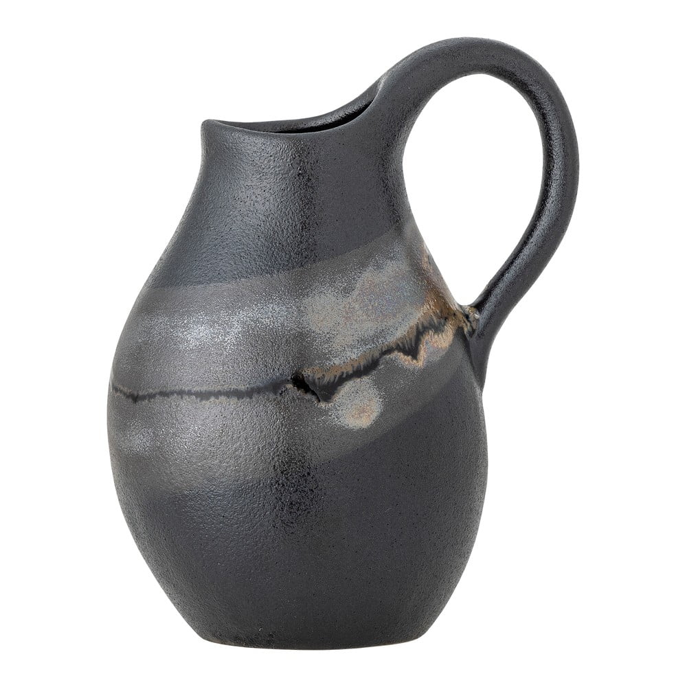 Sötétszürke kőedény váza (magasság 15 cm) Alvena – Bloomingville