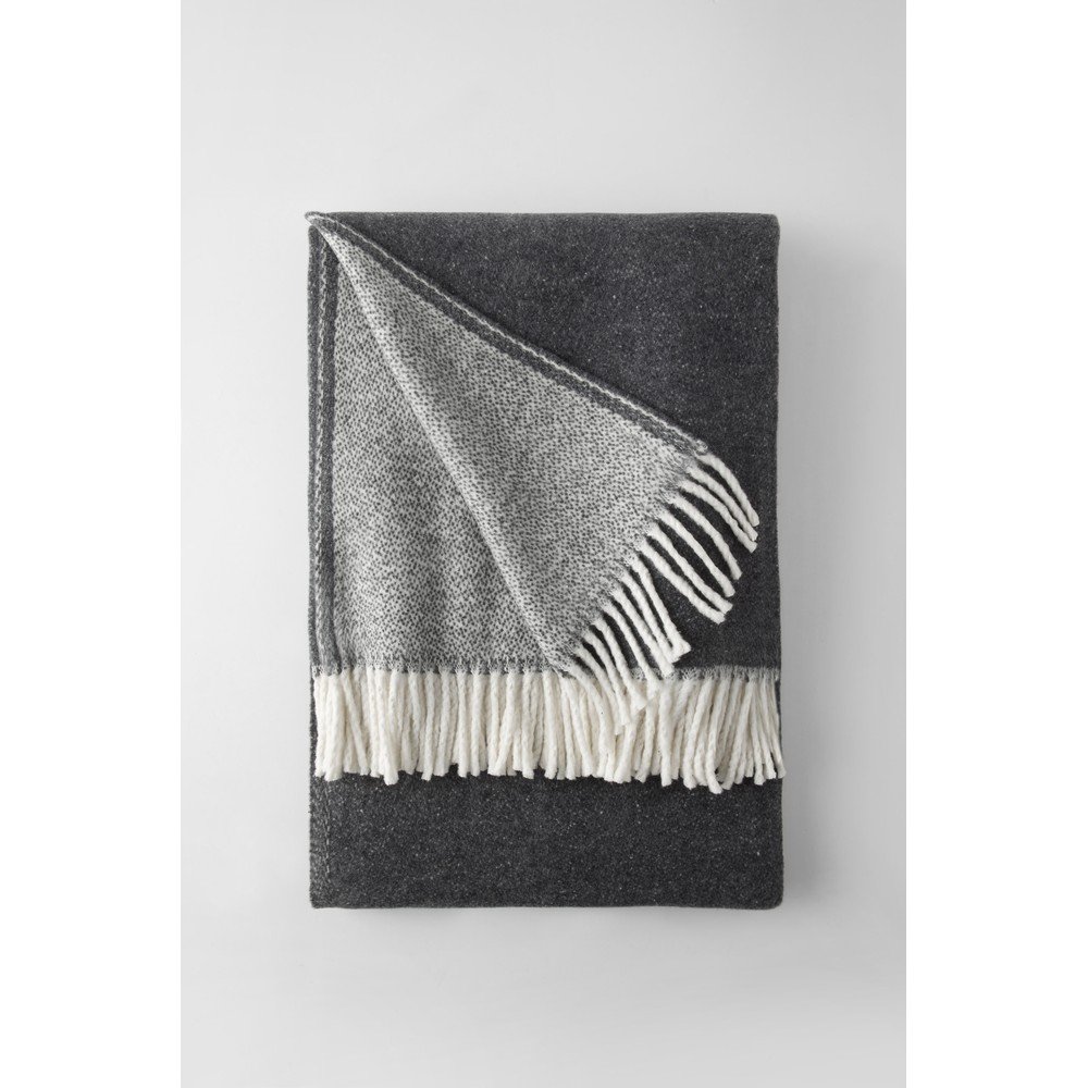 Sötétszürke pamutkeverék takaró 140x180 cm Kalos – Euromant