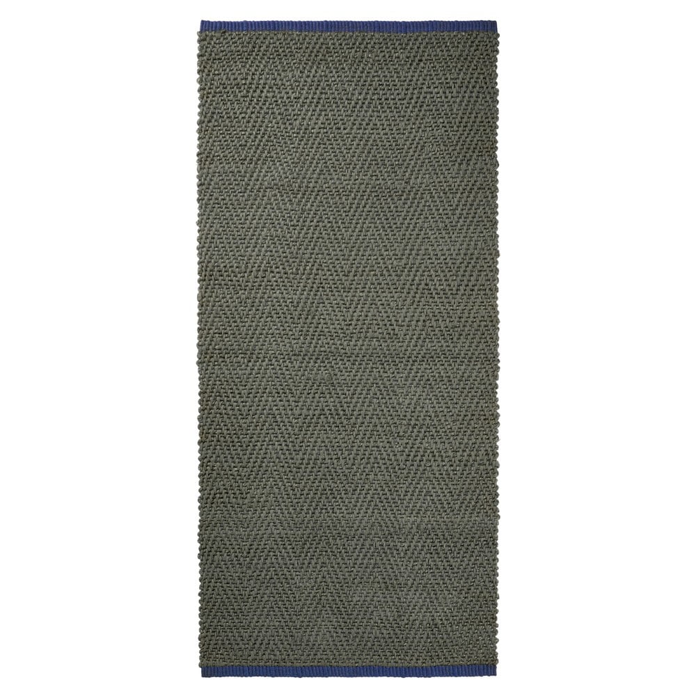 Sötétzöld juta futószőnyeg 70x150 cm Notes – Mette Ditmer Denmark