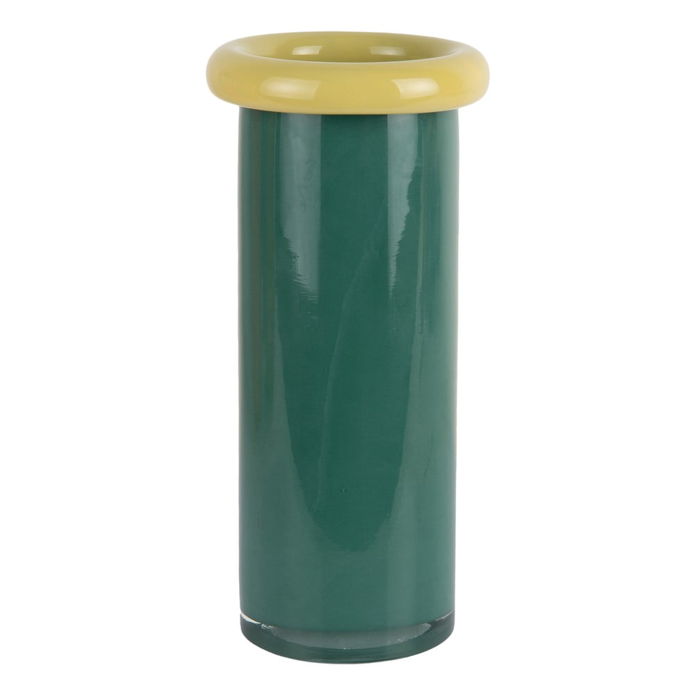 Sötétzöld üveg váza (magasság 27