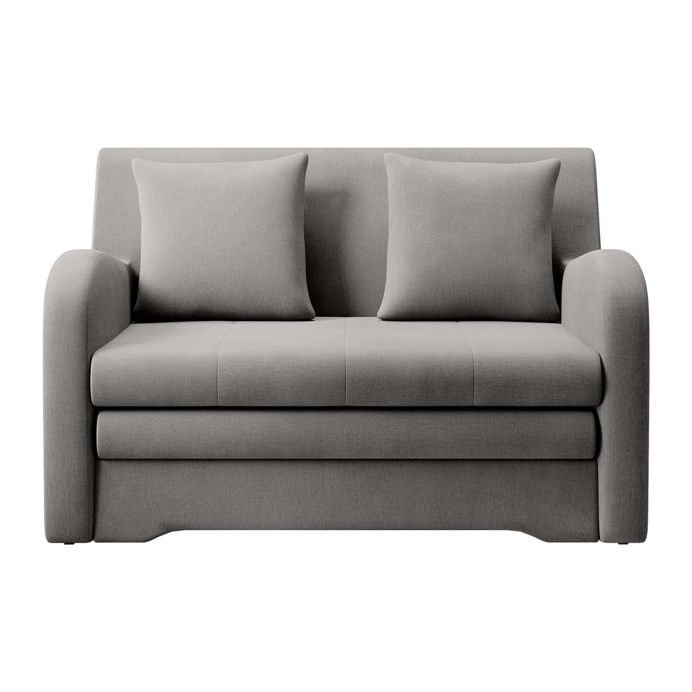 Szürke bársony kinyitható kanapé 130 cm Ario – ELTAP