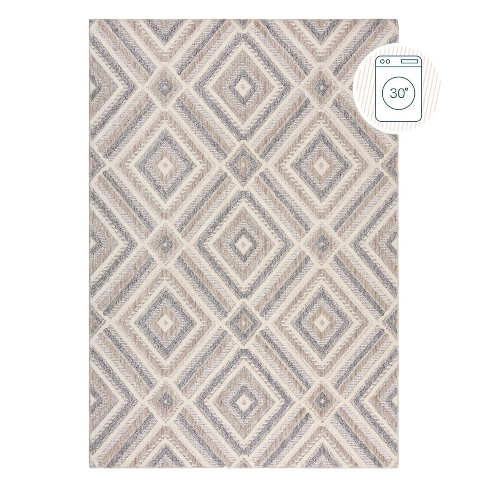 Szürkésbézs mosható szőnyeg 155x230 cm Beckett – Flair Rugs