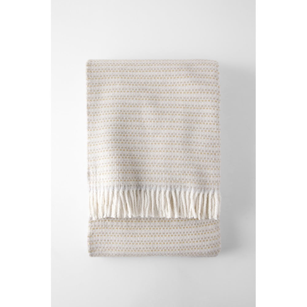 Szürkésbézs pamutkeverék takaró 140x180 cm Multi-Zen – Euromant