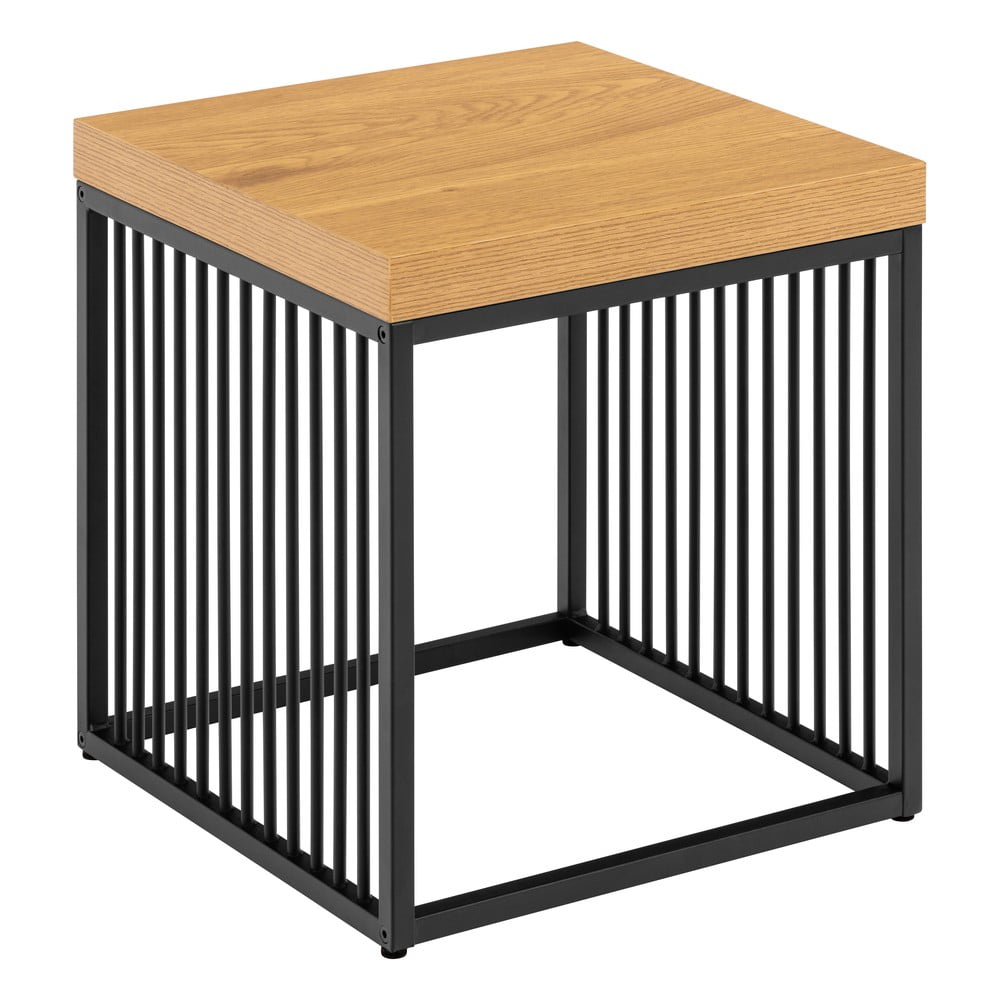 Tárolóasztal tölgyfa dekoros asztallappal 40x40 cm Strington – Actona