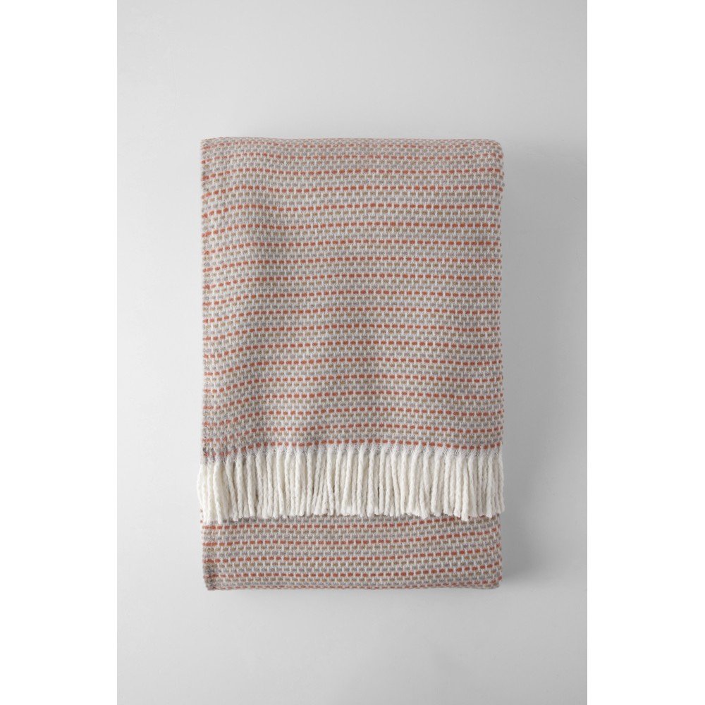 Terrakotta színű pamutkeverék takaró 140x180 cm Multi-Zen – Euromant