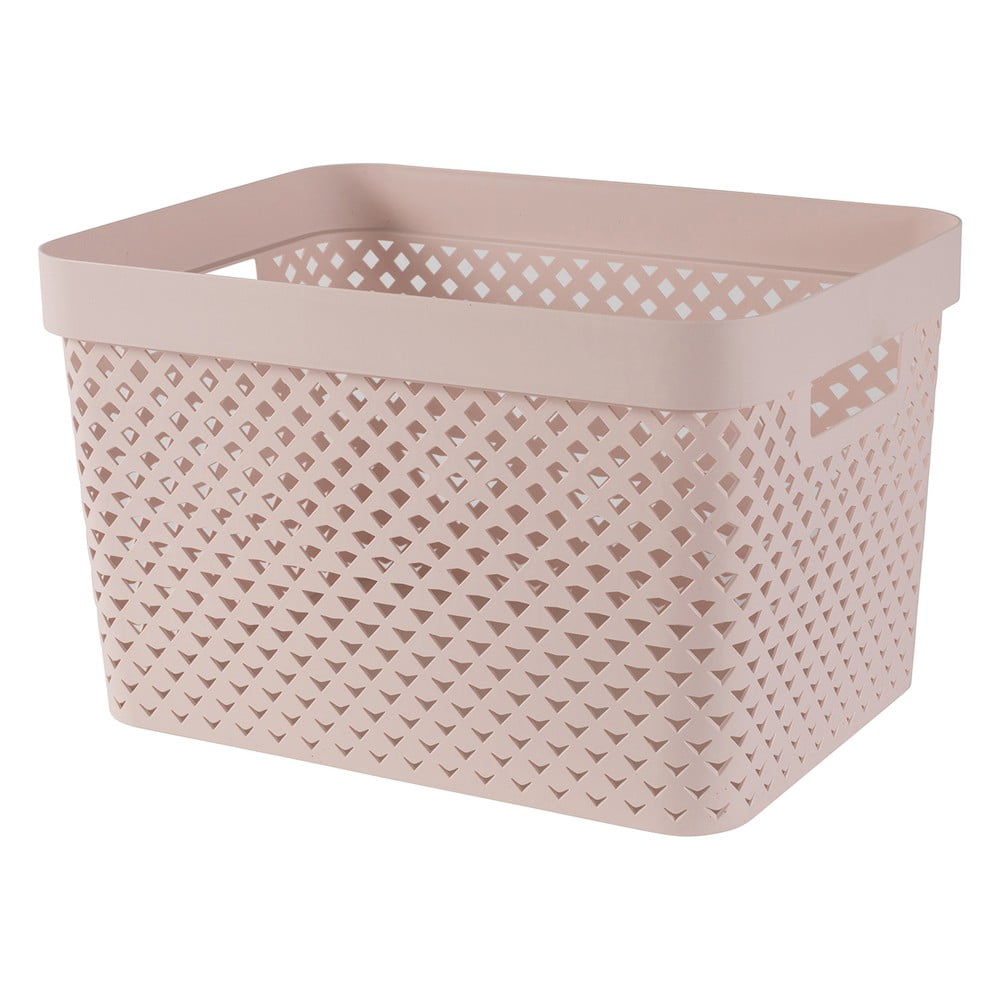 Világos rózsaszín műanyag tárolódoboz 35