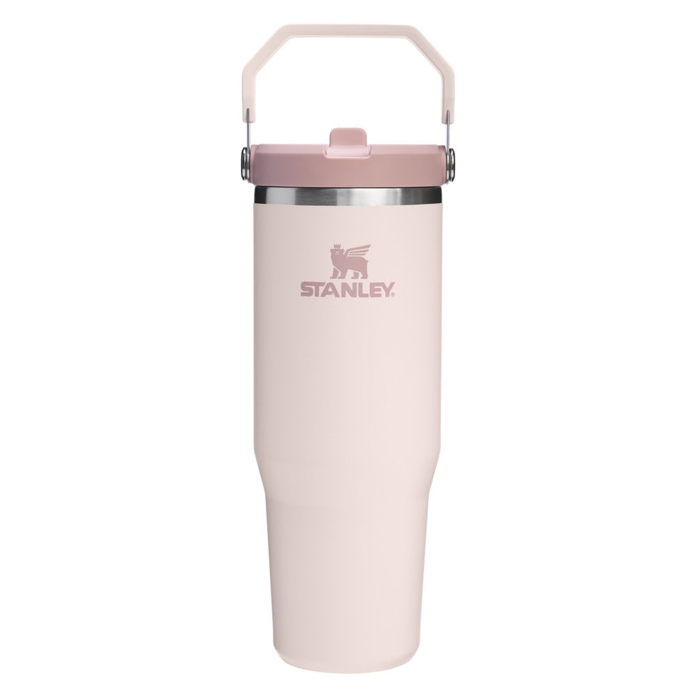 Világos rózsaszín rozsdamentes acél termosz 890 ml IceFlow™ Flip Straw 2.0 Tumbler Rose Quartz – Stanley
