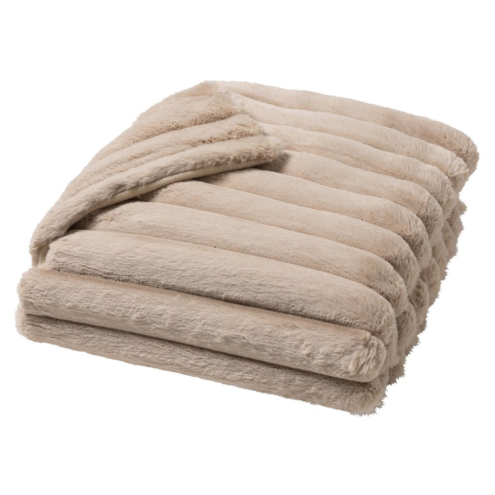 Világosbarna mikroplüss takaró 180x220 cm Boudoir – douceur d'intérieur