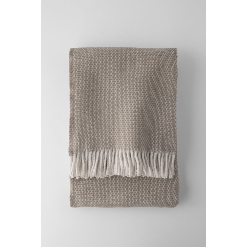 Világosbarna pamutkeverék takaró 140x180 cm Zen – Euromant