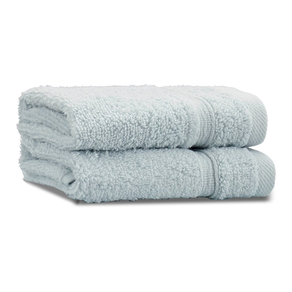 Világoskék frottír pamut törölköző szett 2 db-os 30x30 cm Zero Twist – Catherine Lansfield