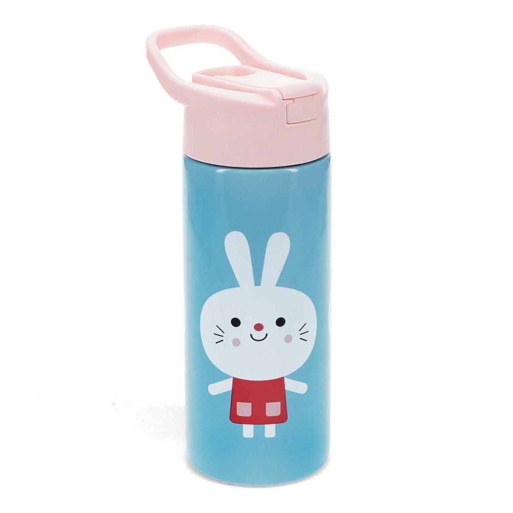 Világoskék rozsdamentes acél gyerek ivópalack 500 ml Lottie & Friends – Rex London