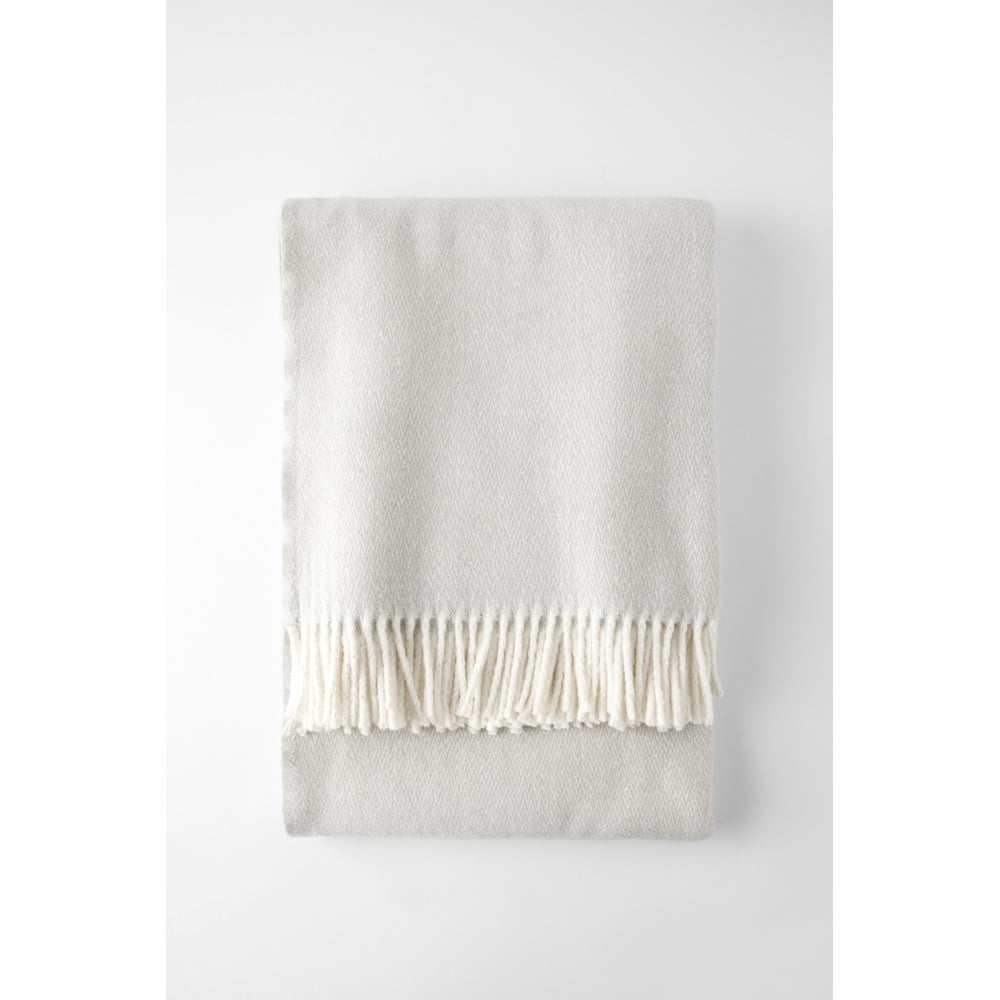 Világosszürke pamutkeverék takaró 140x180 cm Espiga – Euromant