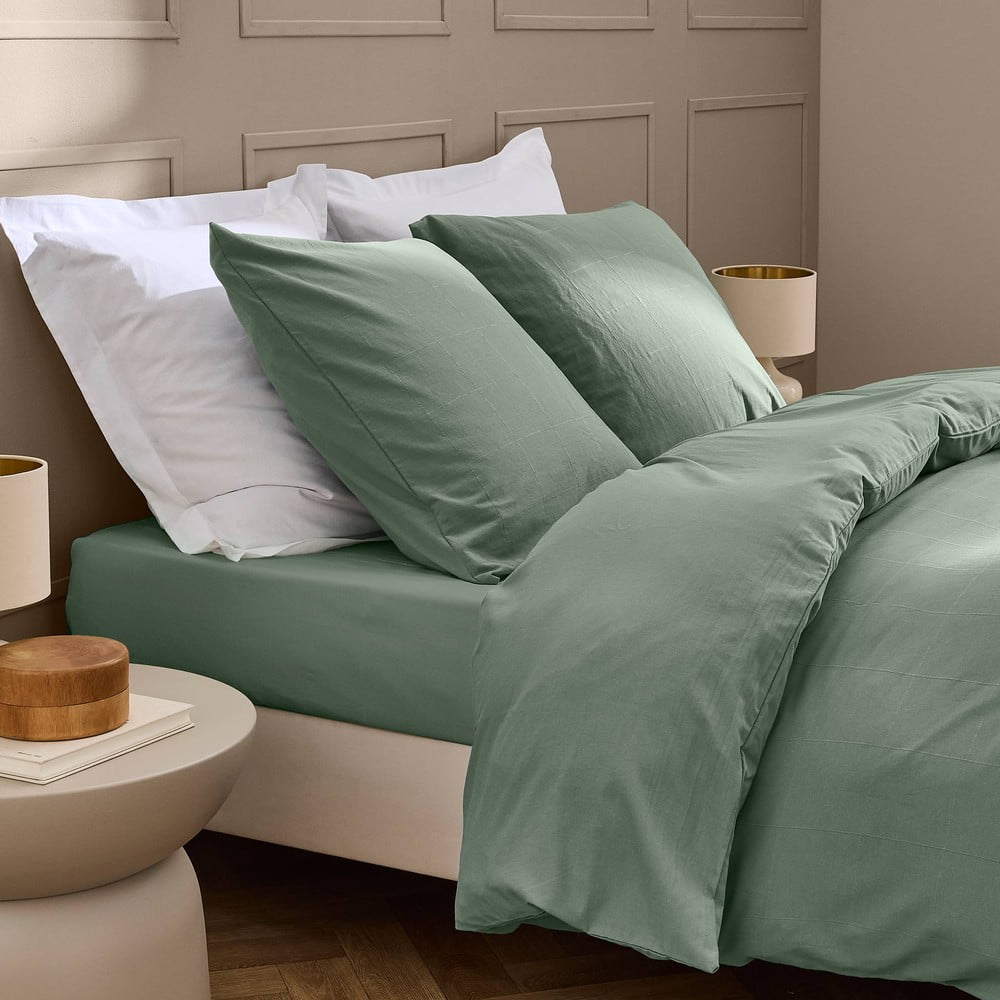 Zöld lepedő 140x190 cm Linella – douceur d'intérieur