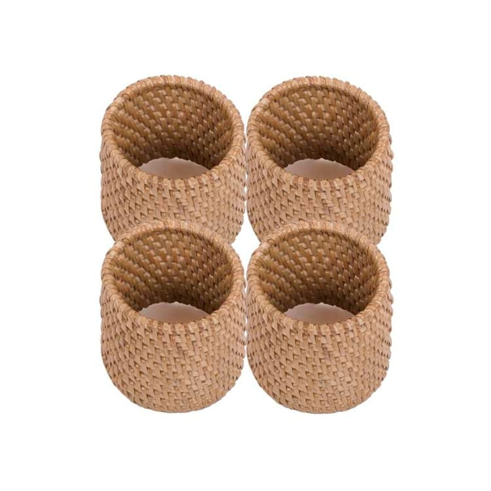 4 db rattan szalvétagyűrű - Tiseco Home Studio